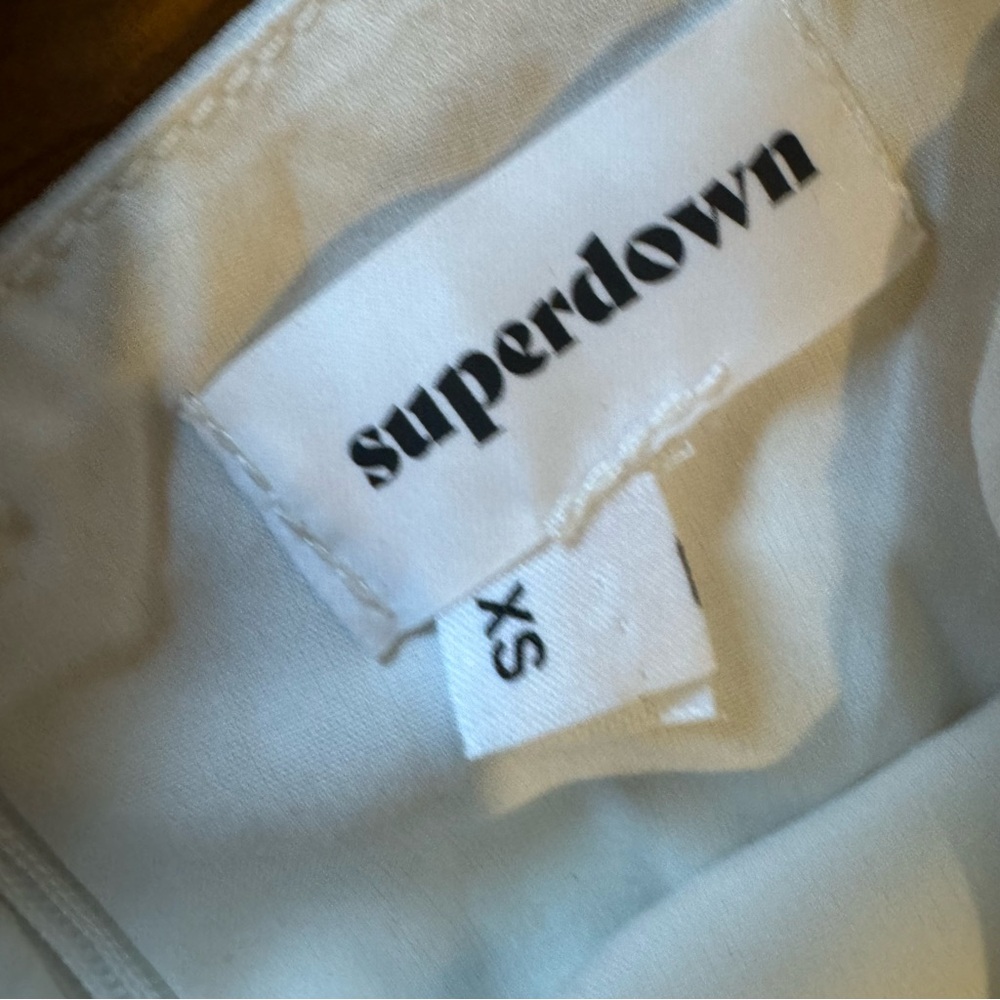 Revolve Superdown Simone White Sunflower Halter M… - image 6